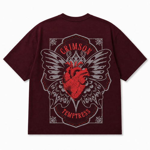 Crimson Temptress Oversized Tee